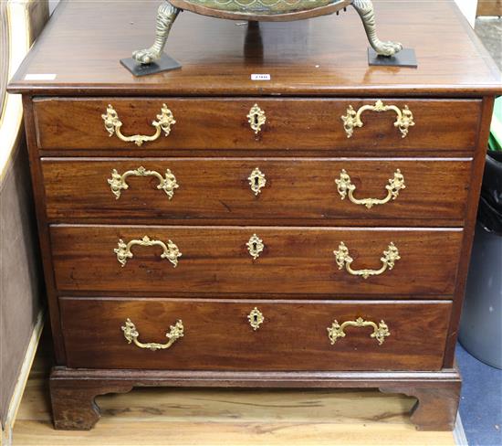A George III mahogany chest, W.85cm